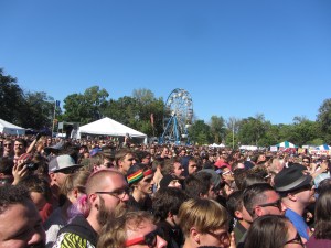 Andrew W.K.'s crowd going nuts behind us